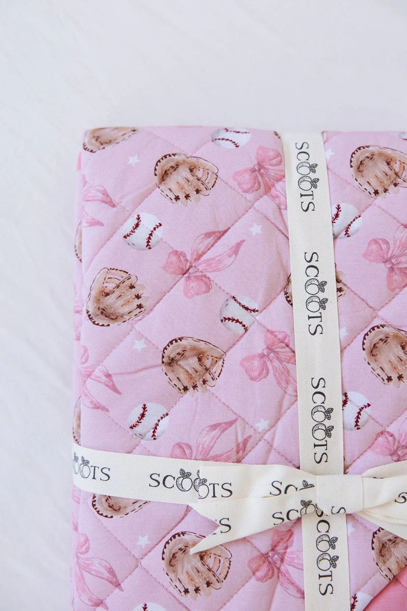 Home Run (Pink) Quilted Blanket - Image 4