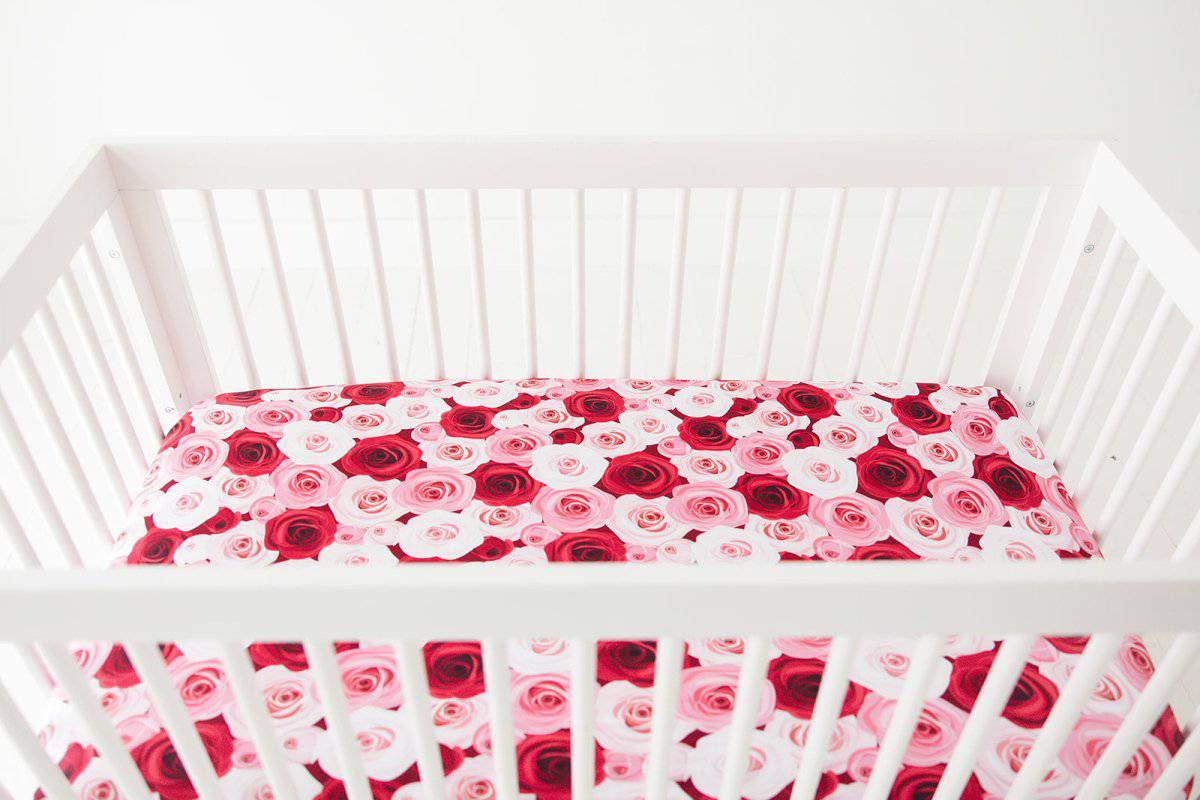 Roses Are Red Crib Sheet - Image 3